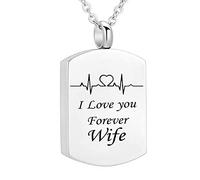 NTALJC Necklace, Cat Remembrance Steel I Love You Forever... Memorial Locket for Men with Funnel Kit & Bag