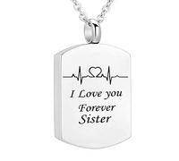 NTALJC Necklace, Cat Remembrance Steel I Love You Forever... Memorial Locket for Men with Funnel Kit & Bag