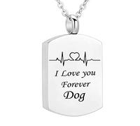 NTALJC Necklace, Cat Remembrance Steel I Love You Forever... Memorial Locket for Men with Funnel Kit & Bag