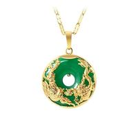 NTALJC Necklace Natural Pendants for Female Mujer Jade Pendant Topaz Gemstone Necklace