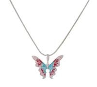 NTALJC Necklace Pendant Chain Men Women Jewellery Butterfly Necklace Pendant Necklaces Double Choker Chains for Women
