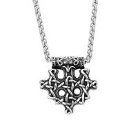 NTALJC Necklaces Men,Men's Viking Celtic Knot Raven Pendant Necklace For Men-Norse Mythology Stainless Steel Odin Crow Amulet-Handmade Fashion Hip Hop Rock Biker Jewelry