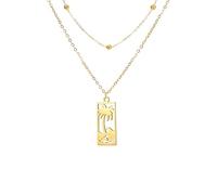 NTALJC Necklfor Women, Beach Wave NecklCoconut Necklace, for Women, Tropical Necklace, Tree