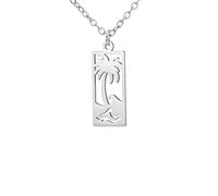 NTALJC Necklfor Women, Beach Wave NecklCoconut Necklace, for Women, Tropical Necklace, Tree
