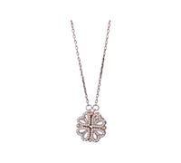 NTALJC Necklfor Women, Leaf Necklace, Clover Necklace, 4 Hearts Birthday Gift