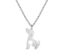 NTALJC New 2025 Dog Cat Pendant Necklace Women's Butterfly Fish Shark Animal Stainless Steel Chain Link Choke Ring Fashion With For You for girls