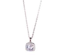 NTALJC New Carat Square Cushion Cut Moissanite Pendant Women Sterling SilverSilver Dazzling Wedding Bridal Decoration Jewelry Commemorative With You Accessories Trendy Best For Gift