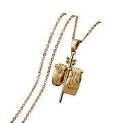 NTALJC New Unisex Stainles Stell Mandean Traditional Symbol Cross Pendant s Jewelry Religious Leaf Crucifix Mendaen Mandaeaism #381006 Fashion Trendy Accessories Creative Gift For Women And Men