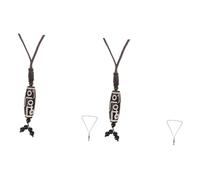NTALJC Nine Eyes Dzi Pendant Necklaces Decor Women Mens Buddhist Chain Decorations Necklace Bead Agate jewellery