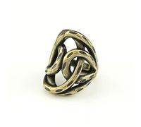 NTALJC Ornaments pure copper women's jewelry with exaggerated and personalized opening, brass antique index finger ring Ornaments