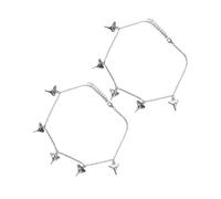 NTALJC Pcs Mens Choker Shark's Tooth Shape Charm Hip Hop Alloy for Men