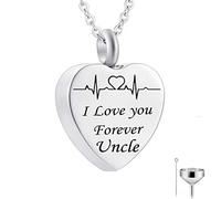 NTALJC Pendant, Chains Steel I Love You Forever... Memorial Locket for Men with Funnel Kit & Bag