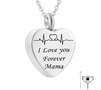 NTALJC Pendant, Chains Steel I Love You Forever... Memorial Locket for Men with Funnel Kit & Bag