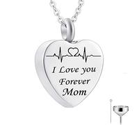 NTALJC Pendant, Chains Steel I Love You Forever... Memorial Locket for Men with Funnel Kit & Bag