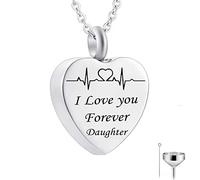 NTALJC Pendant, Chains Steel I Love You Forever... Memorial Locket for Men with Funnel Kit & Bag