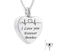 NTALJC Pendant, Chains Steel I Love You Forever... Memorial Locket for Men with Funnel Kit & Bag