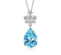 NTALJC Pendant Necklace for Women Necklace Teardrop Shape Cubic Zirconia Pendant Necklaces
