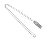 NTALJC Pendentif crevé collier tube conteneur pte-cendres bijoux de fiole pendentif tube flacon contenant collier flacon vide pendentif conteneur cuivre Silver