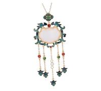 NTALJC Pendentif Peint En Émail Collier Rétro Mesdames Accessoire Deguisement Chaînes De Bijoux Pendentifs Chinois Traditionnels Pendentif Chaîne Bijoux Chinois Alliage