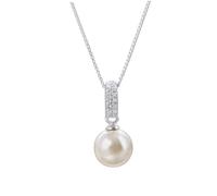 NTALJC Pendentif Perle Foulard Pendentifs En Sterling Collier Pendentif Zircone Bijoux Femme