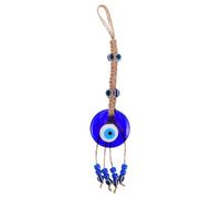 NTALJC pendentif yeux bleus charme du mauvais œil turc décation suspendue à la maison bracelet pendentif charme d'oeil turc collier oeil bleu turc Un verre Blue