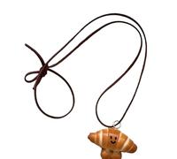 NTALJC Pendentifs en fme de pain au design unique à partir de véritables bretzels de pâte, matériaux robustes, accessoires de bagel, tenues élégantes