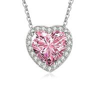 NTALJC Plated Necklace Chain Necklaces with Heart Cubic Zirconia Pendant Necklaces