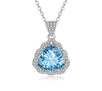 NTALJC Plated Necklace for Women Necklaces Triangle Cubic Zirconia Pendant Necklaces