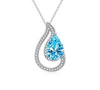 NTALJC Plated Necklace Set Necklaces with Teardrop Shape Cubic Zirconia Pendant Necklaces