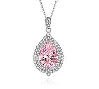 NTALJC Plated Necklace Sets for Women Necklace Teardrop Cubic Zirconia Pendant Necklaces