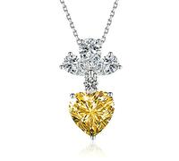 NTALJC Plated Necklace Sets for Women Necklace Teardrop with Heart Cubic Zirconia Pendant Necklaces