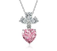 NTALJC Plated Necklace Sets for Women Necklace Teardrop with Heart Cubic Zirconia Pendant Necklaces
