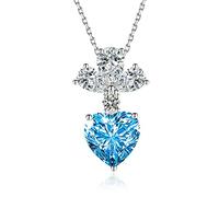 NTALJC Plated Necklace Sets for Women Necklace Teardrop with Heart Cubic Zirconia Pendant Necklaces