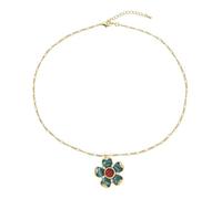 NTALJC Plated Necklace Women Women Necklaces for Weddings Vintage Flower Pendant Zirconia Pendant Necklaces