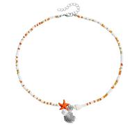 NTALJC ras du cou ethnique en perles avec pendentif étoile de mer réglable et chaîne de cou pour un usage quotidien