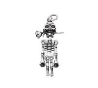 NTALJC S Sterling Silver Bite The Rose Bite The Rose Skull Pendant Necklace for girls