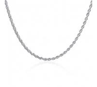 NTALJC Silver 4MM Chain Necklace For Men Women Jewelry Accessories 16-30 Inches
