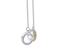 NTALJC Silver, Bridal Interlocking Circle with Sun and Moon S Silver Rolo Spring Ring Clasp for Party Holiday