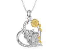 NTALJC Silver Butterfly Dragonfly Hummingbird Axolotl Bunny Cat Dog Frog Guinea Pig Turtle Highland Cow Horse Wolf Sloth Mermaid Phoenix Unicorn Pendant Necklaces Animal Jewellery Gifts for Women