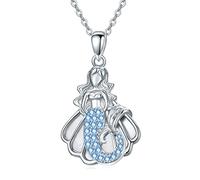 NTALJC Silver Butterfly Dragonfly Hummingbird Axolotl Bunny Cat Dog Frog Guinea Pig Turtle Highland Cow Horse Wolf Sloth Mermaid Phoenix Unicorn Pendant Necklaces Animal Jewellery Gifts for Women