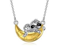 NTALJC Silver Butterfly Dragonfly Hummingbird Axolotl Bunny Cat Dog Frog Guinea Pig Turtle Highland Cow Horse Wolf Sloth Mermaid Phoenix Unicorn Pendant Necklaces Animal Jewellery Gifts for Women