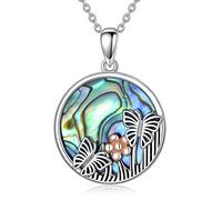 NTALJC Silver Butterfly Dragonfly Hummingbird Axolotl Bunny Cat Dog Frog Guinea Pig Turtle Highland Cow Horse Wolf Sloth Mermaid Phoenix Unicorn Pendant Necklaces Animal Jewellery Gifts for Women