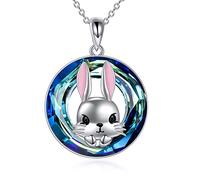 NTALJC Silver Butterfly Dragonfly Hummingbird Axolotl Bunny Cat Dog Frog Guinea Pig Turtle Highland Cow Horse Wolf Sloth Mermaid Phoenix Unicorn Pendant Necklaces Animal Jewellery Gifts for Women