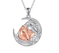NTALJC Silver Butterfly Dragonfly Hummingbird Axolotl Bunny Cat Dog Frog Guinea Pig Turtle Highland Cow Horse Wolf Sloth Mermaid Phoenix Unicorn Pendant Necklaces Animal Jewellery Gifts for Women