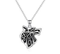 NTALJC Silver Celtic Wolf/Horse Necklace Jewellery for Men Women…