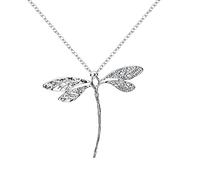 NTALJC Silver Jewelry Long Dragonfly Pendants Necklaces Chains For Women Valentine's Day Gifts