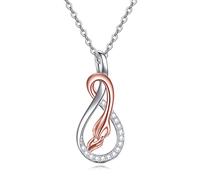 NTALJC Silver Necklace Mother Child/Mother Daughter/Infinity/Heart/Rose Pendant Necklace Jewellery Gift for Women