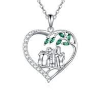 NTALJC Silver Necklace Mother Child/Mother Daughter/Infinity/Heart/Rose Pendant Necklace Jewellery Gift for Women