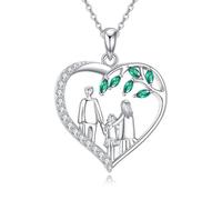 NTALJC Silver Necklace Mother Child/Mother Daughter/Infinity/Heart/Rose Pendant Necklace Jewellery Gift for Women