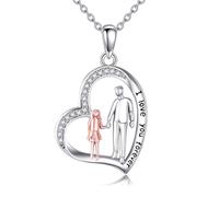 NTALJC Silver Necklace Mother Child/Mother Daughter/Infinity/Heart/Rose Pendant Necklace Jewellery Gift for Women